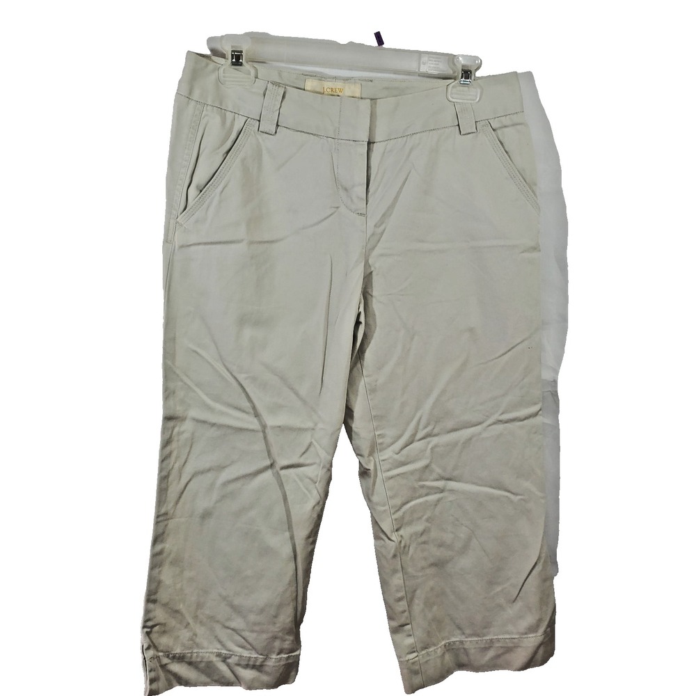 J Crew Capri Jeans Womens Size 4 Tan Brown Classic Twill‎ Chino